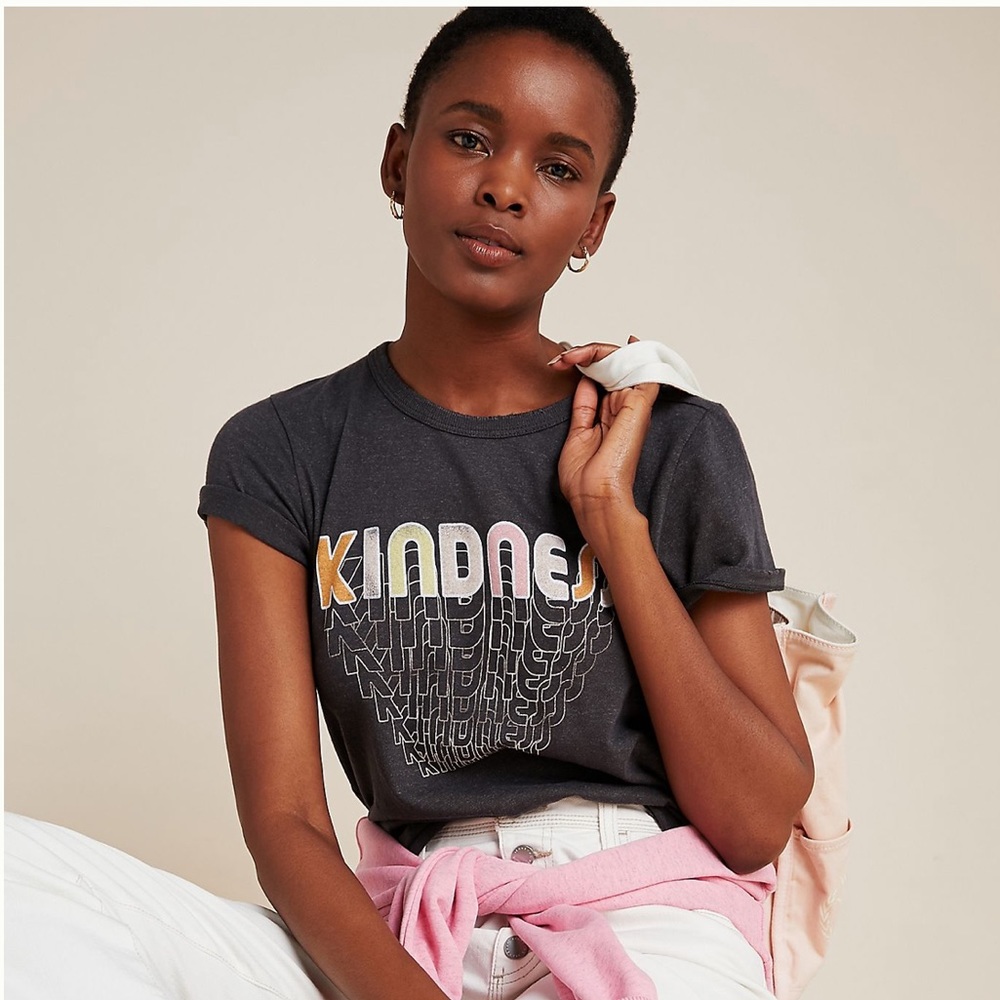 ✨ Junk Food for Anthropologie Kindness Graphic Tee, NWT, size L✨